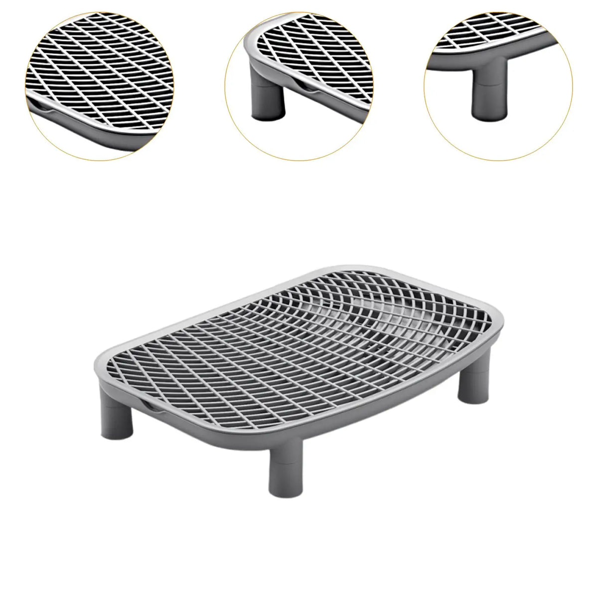 Cat Litter Box Ramp with Litter-Trapping Mesh
