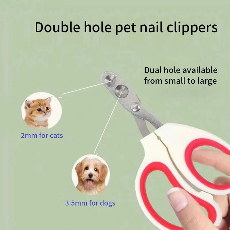Stainless Steel Pet Nail Clippers for Cats & Small Dogs