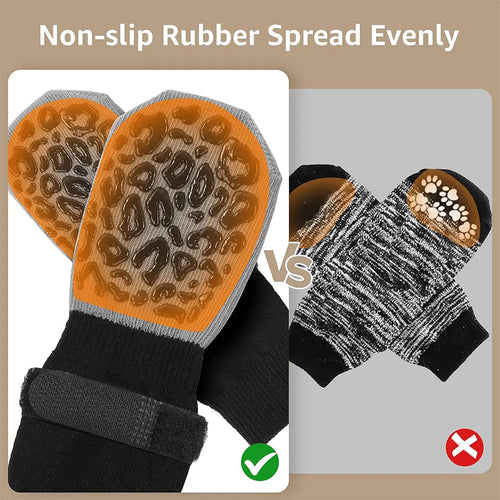 Anti-Slip Dog Socks | Paw Protection, Strong Grip (4-Pack)