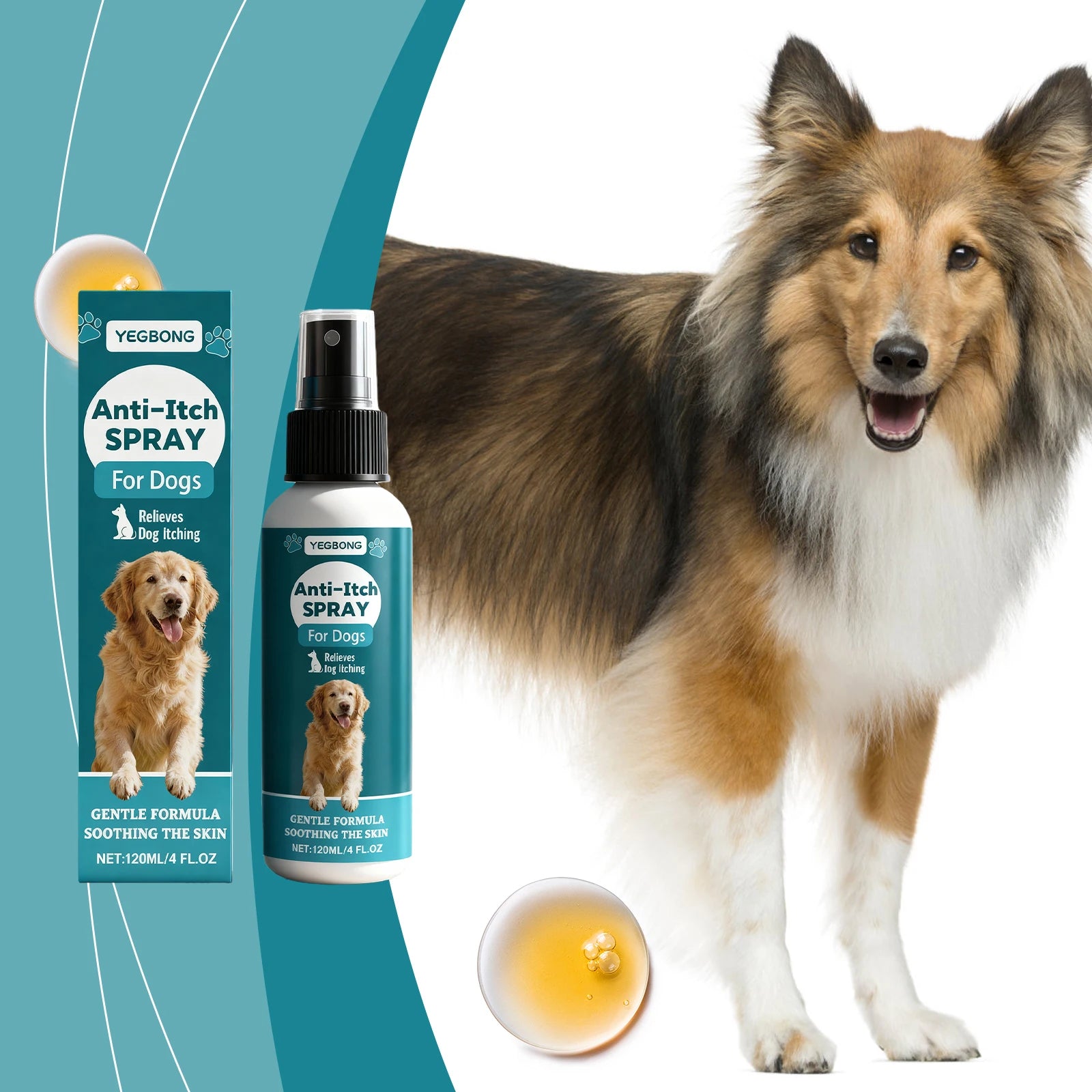 Pet Skin Care Spray for Dogs, Cats & Farm Animals – Gentle Formula, Relieves Skin Discomfort