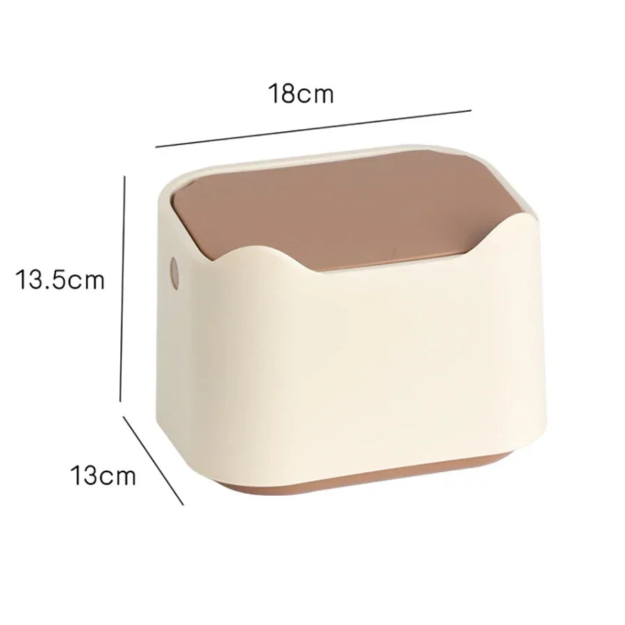 Cat Litter Waste Bin with Spring-Opening Lid
