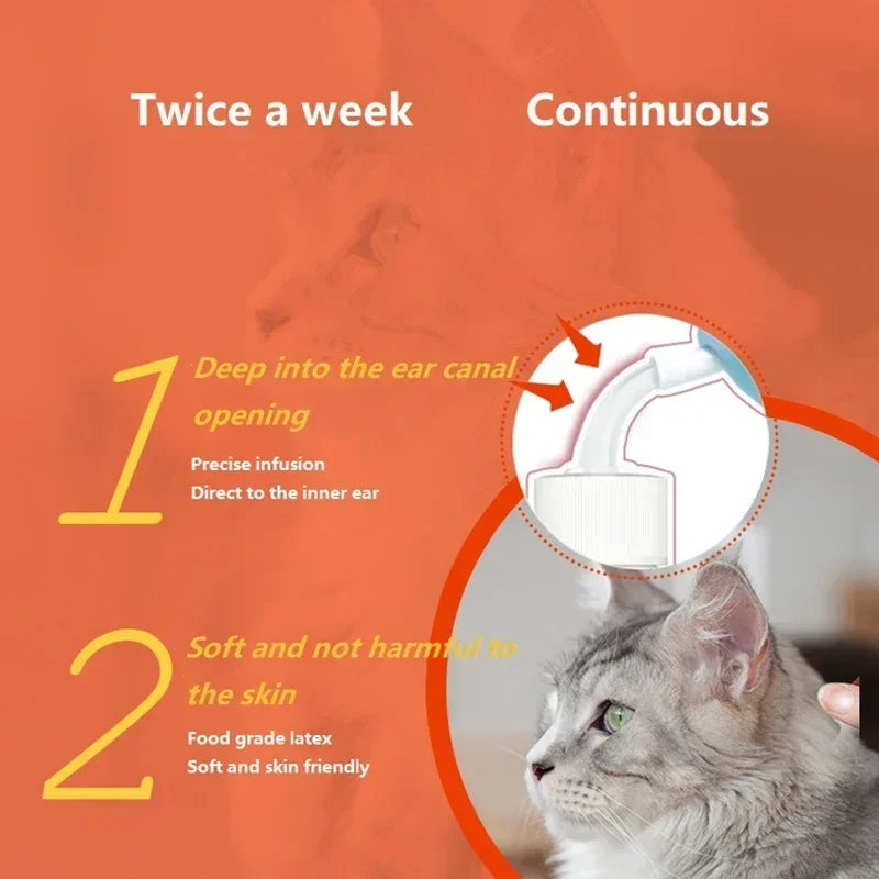 Advanced Ear Cleaner for Dogs & Cats – Kills Ear Mites & Fungus, Gentle Formula