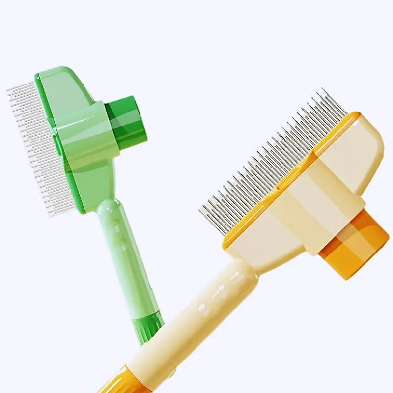 Self-Cleaning Pet Grooming Brush for Dogs & Cats – Massage Comb, One-Button Hair Remover
