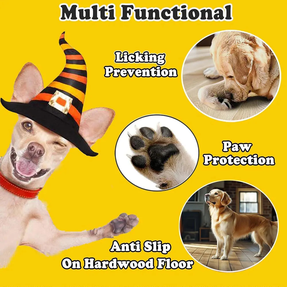 Anti-Slip Dog Socks | Paw Protection, Strong Grip (4-Pack)