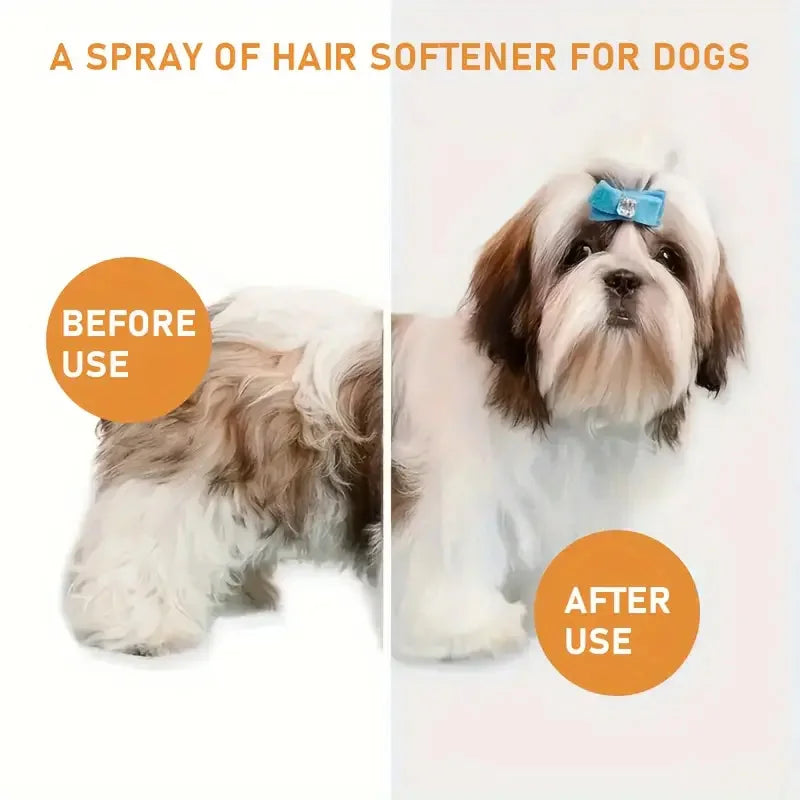 Pet Hair Smoothing & Moisturizing Spray for Dogs & Cats – Softens & Adds Shine