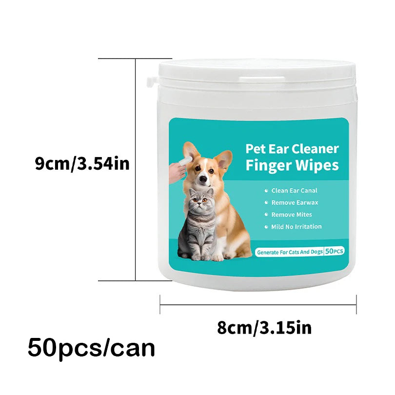 Ear Cleaning Wipes & Fingertip Pads for Dogs & Cats