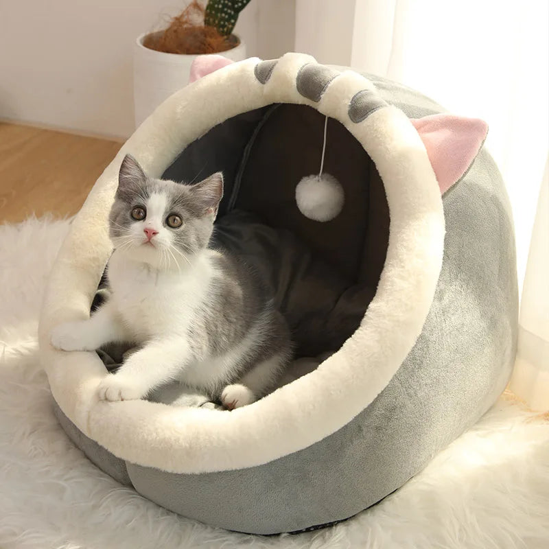 Deep Sleep Cave Bed for Cats & Small Dogs