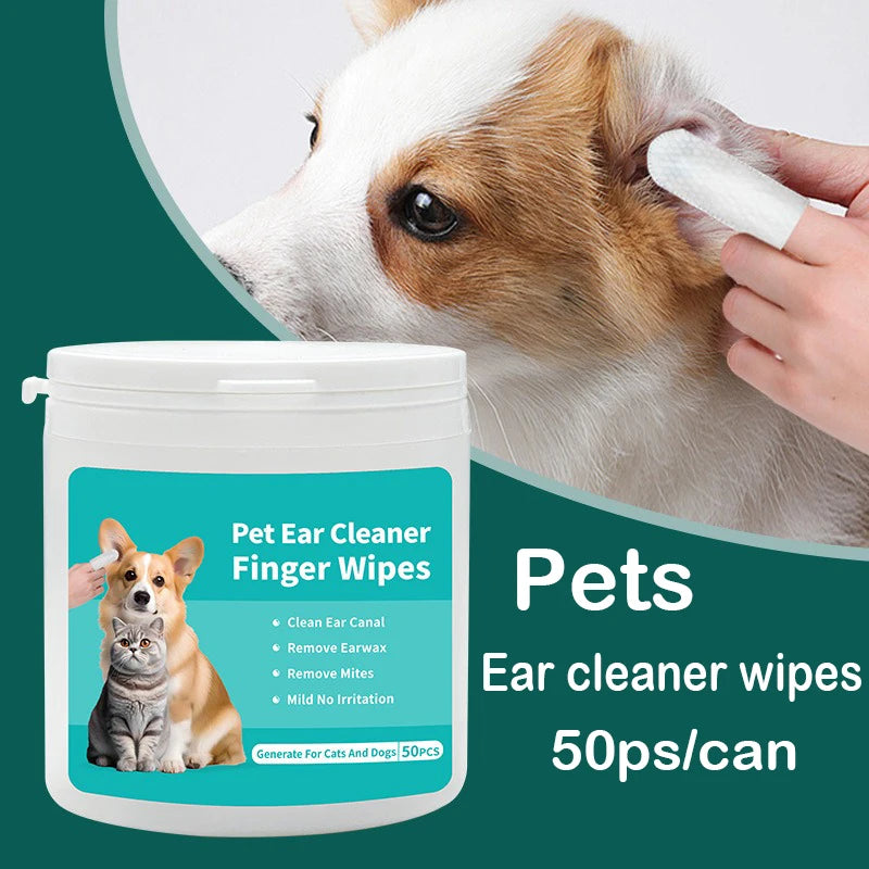 Ear Cleaning Wipes & Fingertip Pads for Dogs & Cats