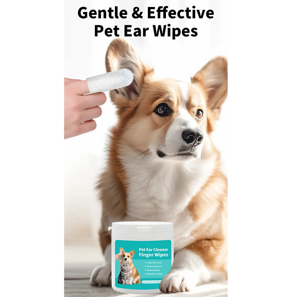 Ear Cleaning Wipes & Fingertip Pads for Dogs & Cats