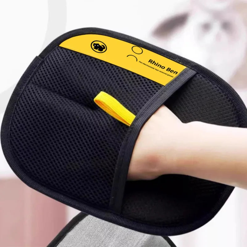 Pet Hair Removal & Grooming Gloves for Dogs & Cats – Double-Sided Deshedding Tool
