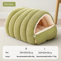 Heated Cat Bed Winter Warm Plush House with Removable Cover Waterproof Scratch Resistant for Cats Small Dogs Comfort Pet Warmth