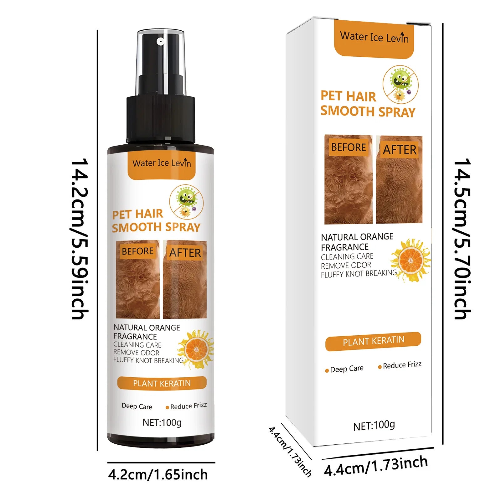 Pet Hair Smoothing & Moisturizing Spray for Dogs & Cats – Softens & Adds Shine