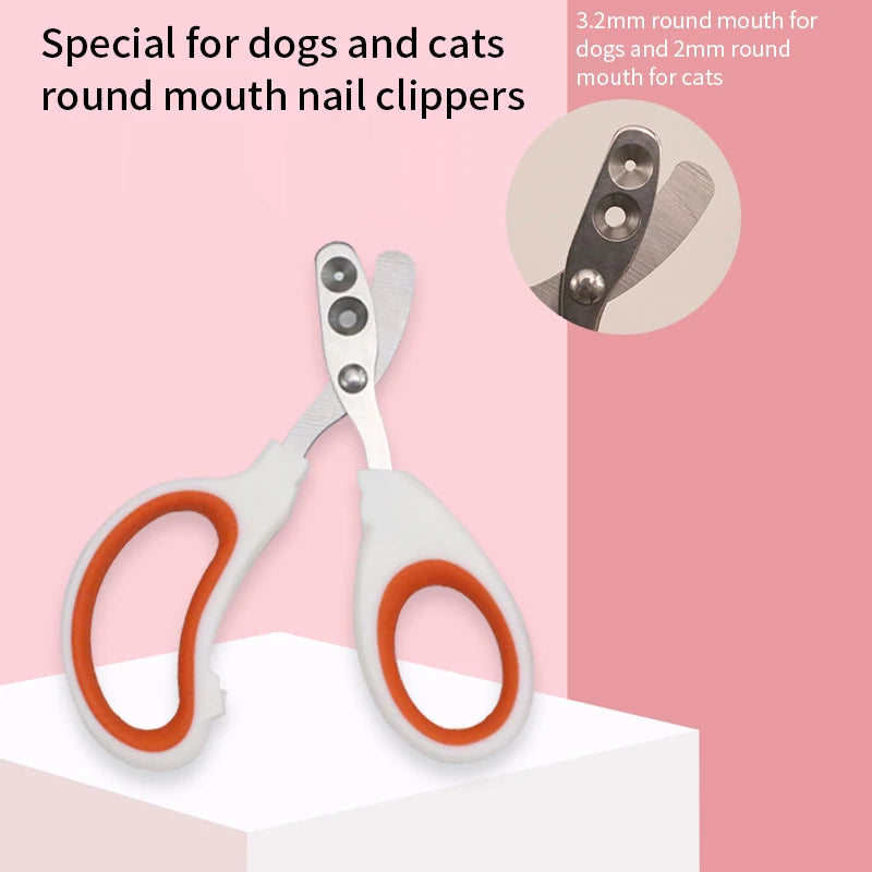 Stainless Steel Pet Nail Clippers for Cats & Small Dogs