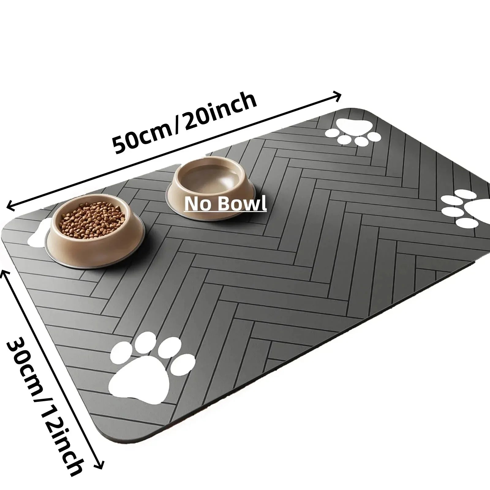 Pet Feeding Mat for Dogs & Cats – Absorbent, Waterproof, Rubber-Backed, Quick Dry