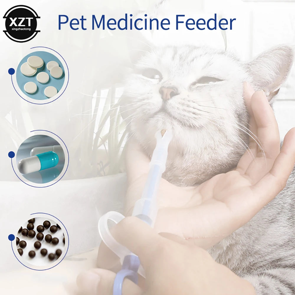 Pet Pill Dispenser & Medicine Syringe for Dogs & Cats – Tablet Gun, Puppy Feeder Kit