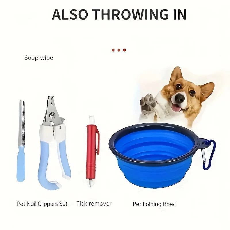 Pet First Aid Kit for All Animals – Emergency Supplies & Blanket, Hiking & Camping