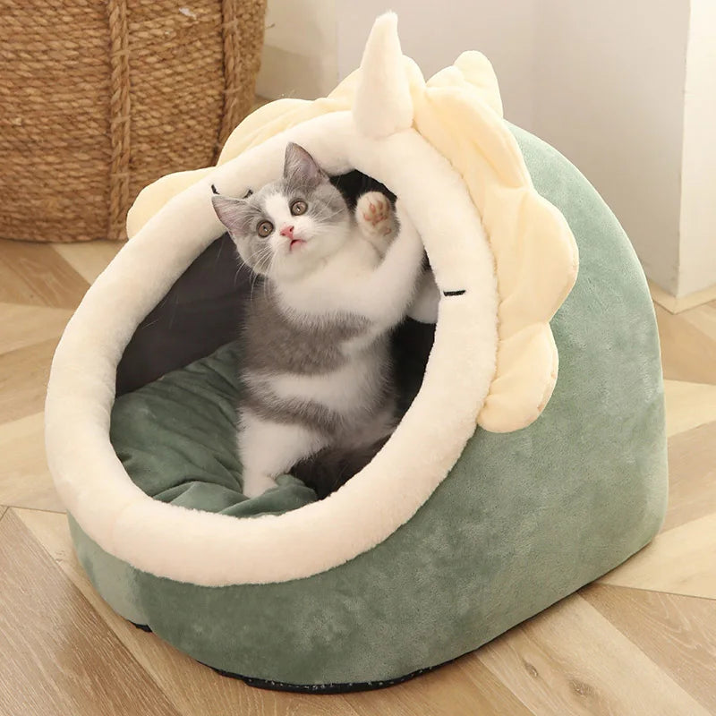 Deep Sleep Cave Bed for Cats & Small Dogs