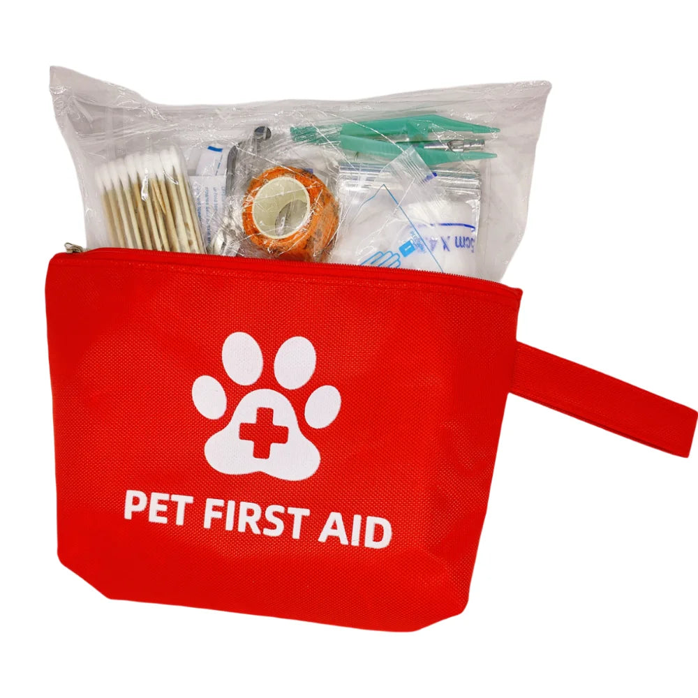 Pet First Aid Kit for Dogs & Cats | 58-Piece Travel Emergency Kit