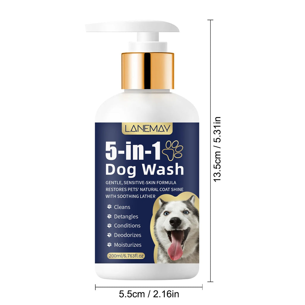 Pet Shampoo for Dogs & Cats – Skin & Coat Care, Odor Removal, 200ml
