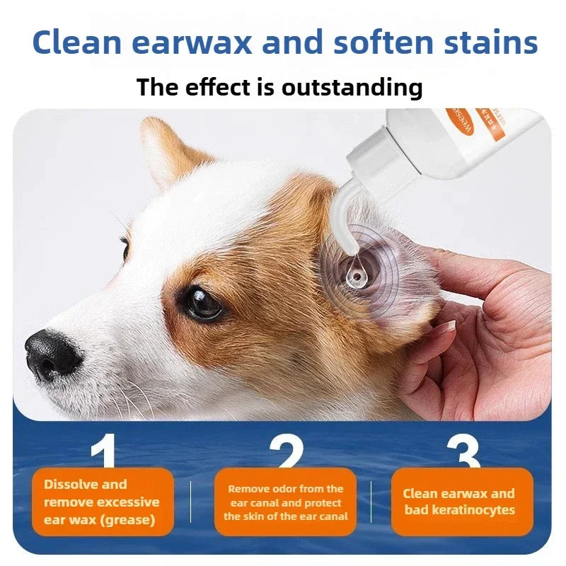 Advanced Ear Cleaner for Dogs & Cats – Kills Ear Mites & Fungus, Gentle Formula