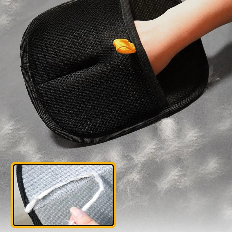 Pet Hair Removal & Grooming Gloves for Dogs & Cats | Double-Sided Deshedding Tool