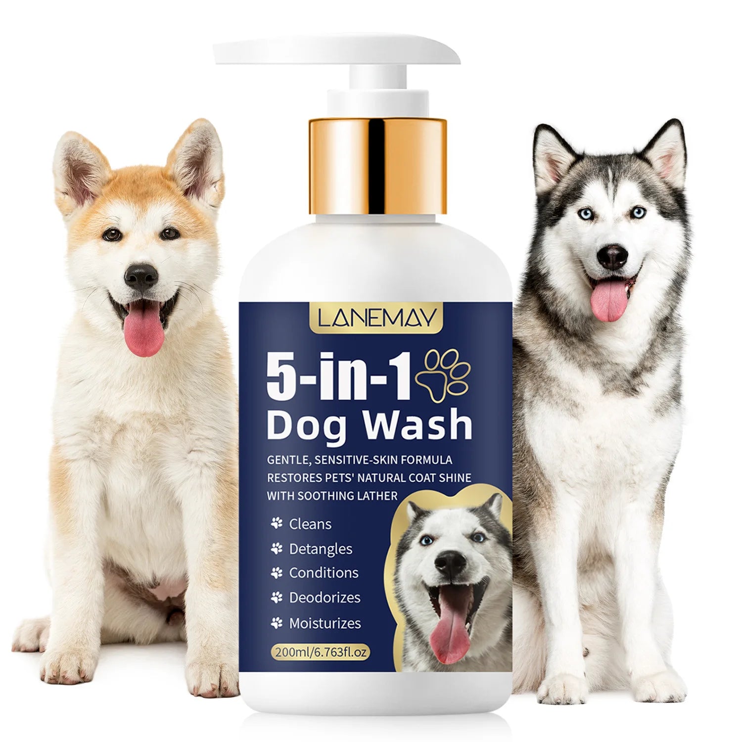 Pet Shampoo for Dogs & Cats – Skin & Coat Care, Odor Removal, 200ml