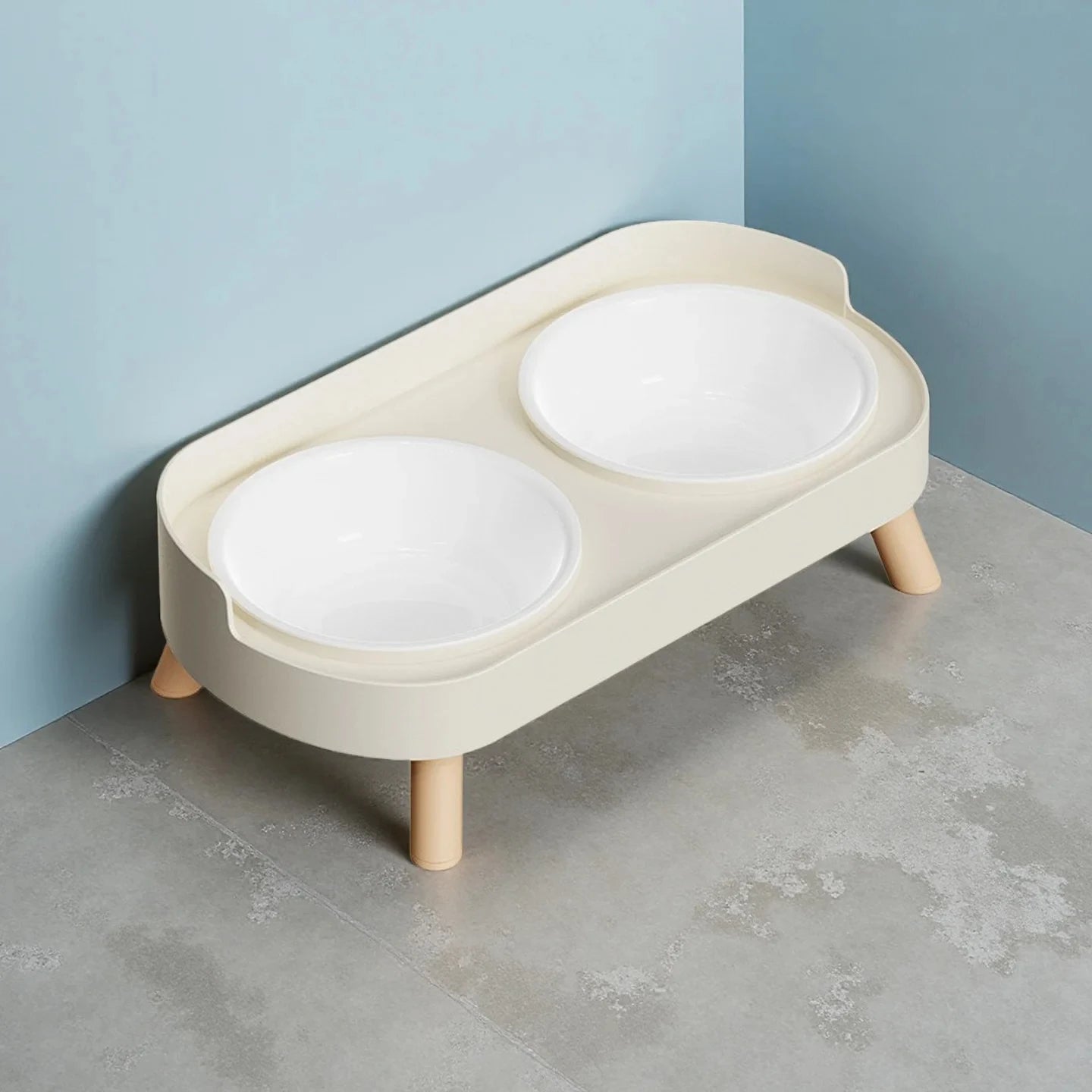 Elevated Dual-Bowl Pet Feeder with Neck Support