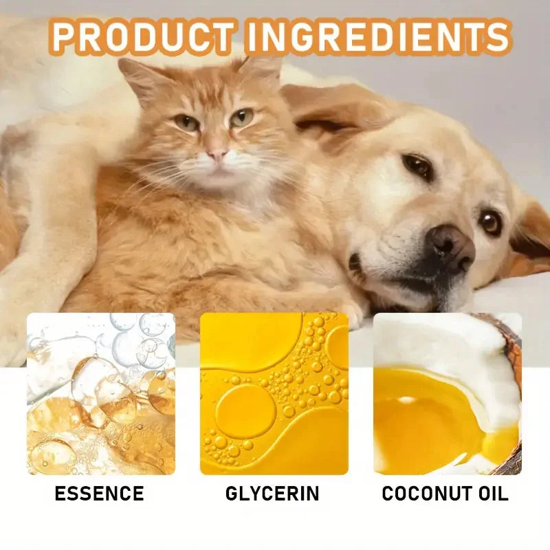 Pet Hair Smoothing & Moisturizing Spray for Dogs & Cats – Softens & Adds Shine