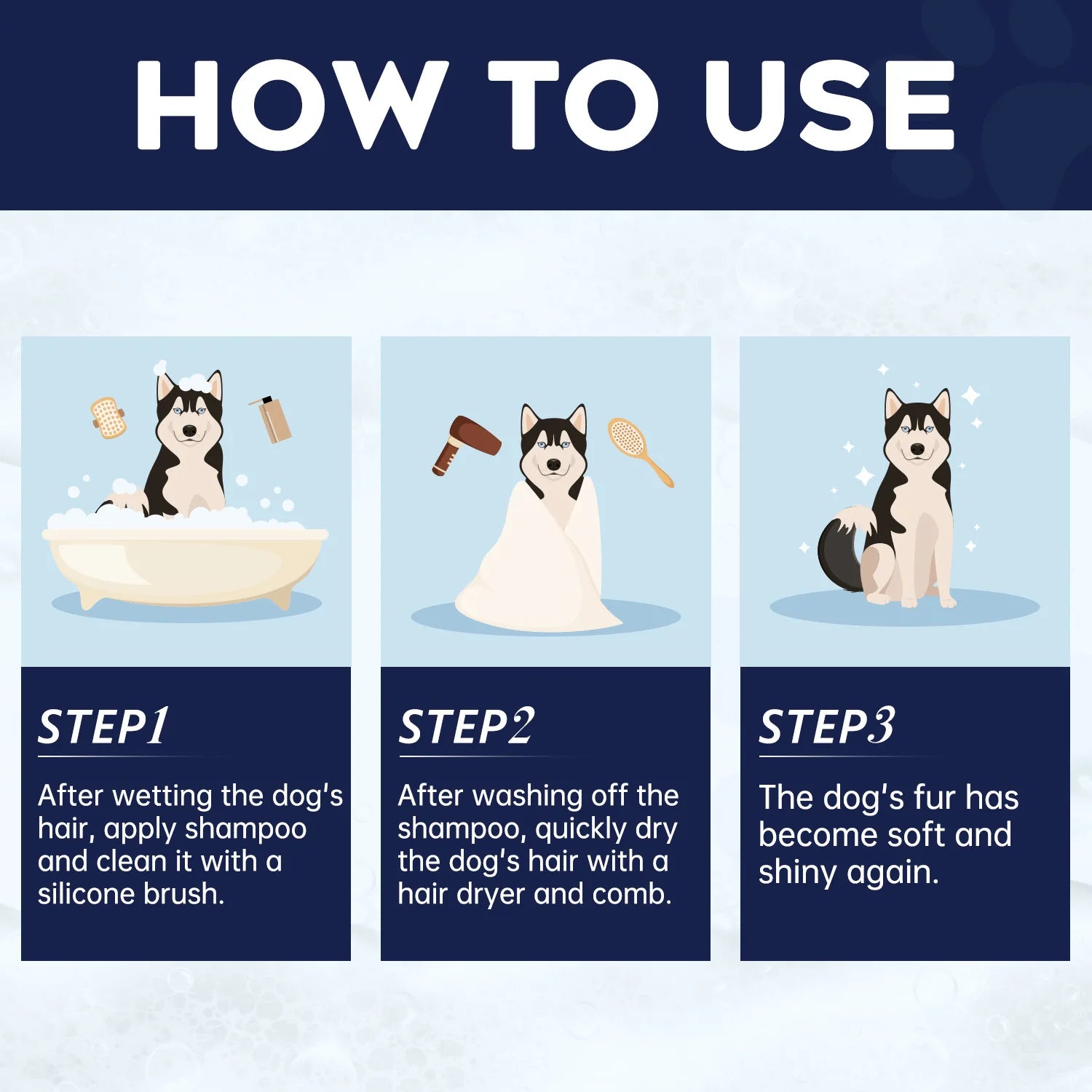 Pet Shampoo for Dogs & Cats – Skin & Coat Care, Odor Removal, 200ml