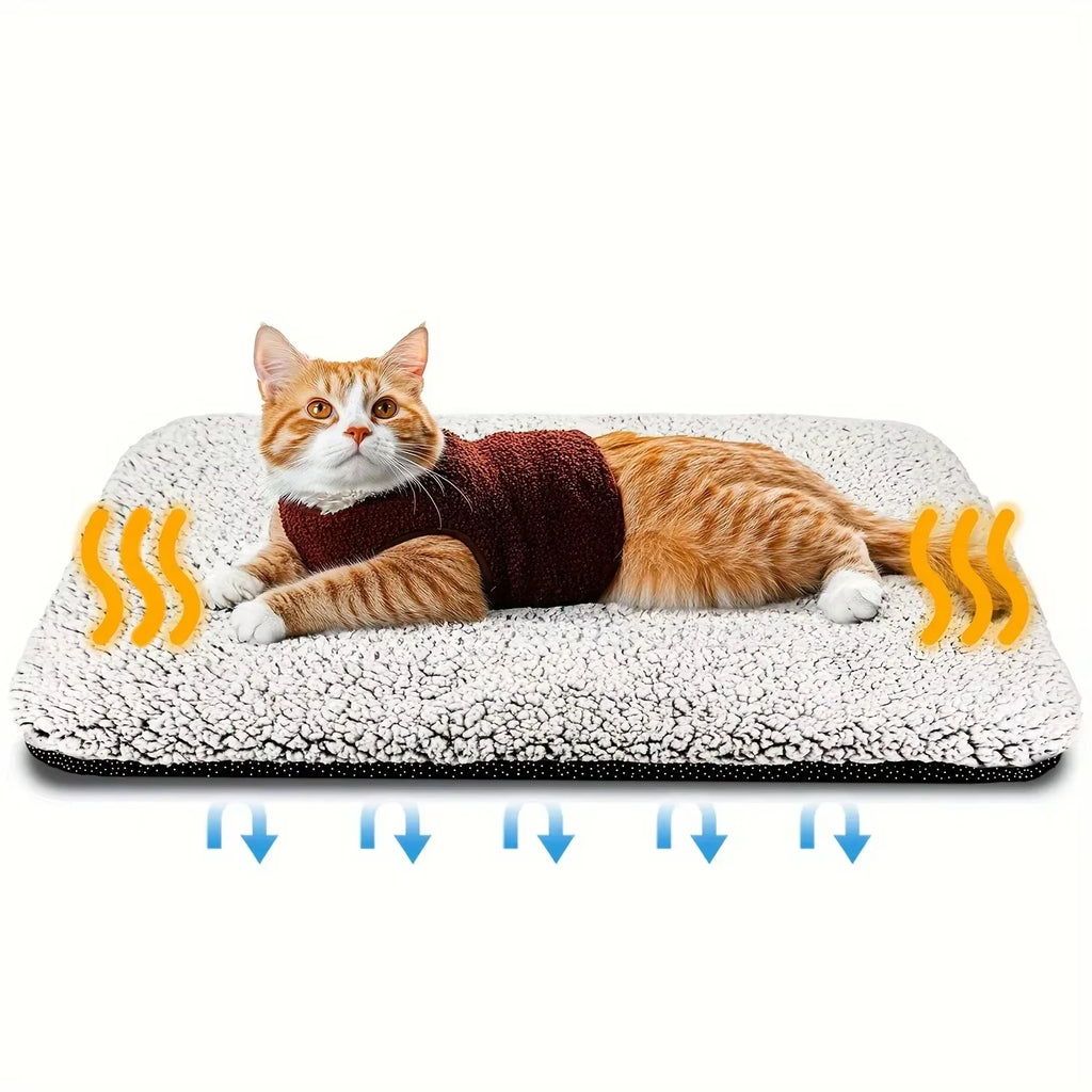 Self-Heating Pet Mat/Blanket, Suitable for Dogs and Cats, Washable Pet Warming Mat, Long-Pile Core Layer.