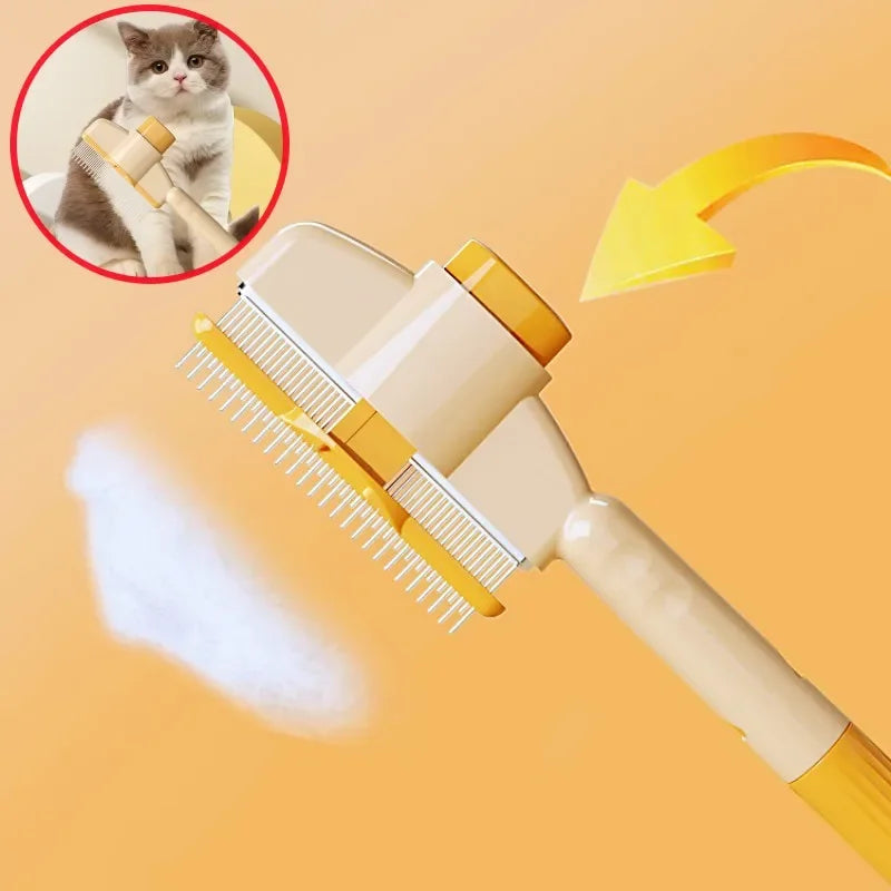 Self-Cleaning Pet Grooming Brush for Dogs & Cats – Massage Comb, One-Button Hair Remover